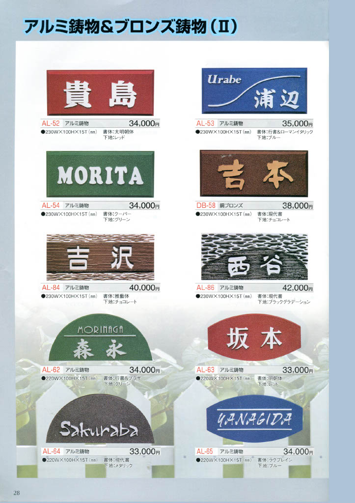 アルミ鋳物＆ブロンズ鋳物(Ⅱ)